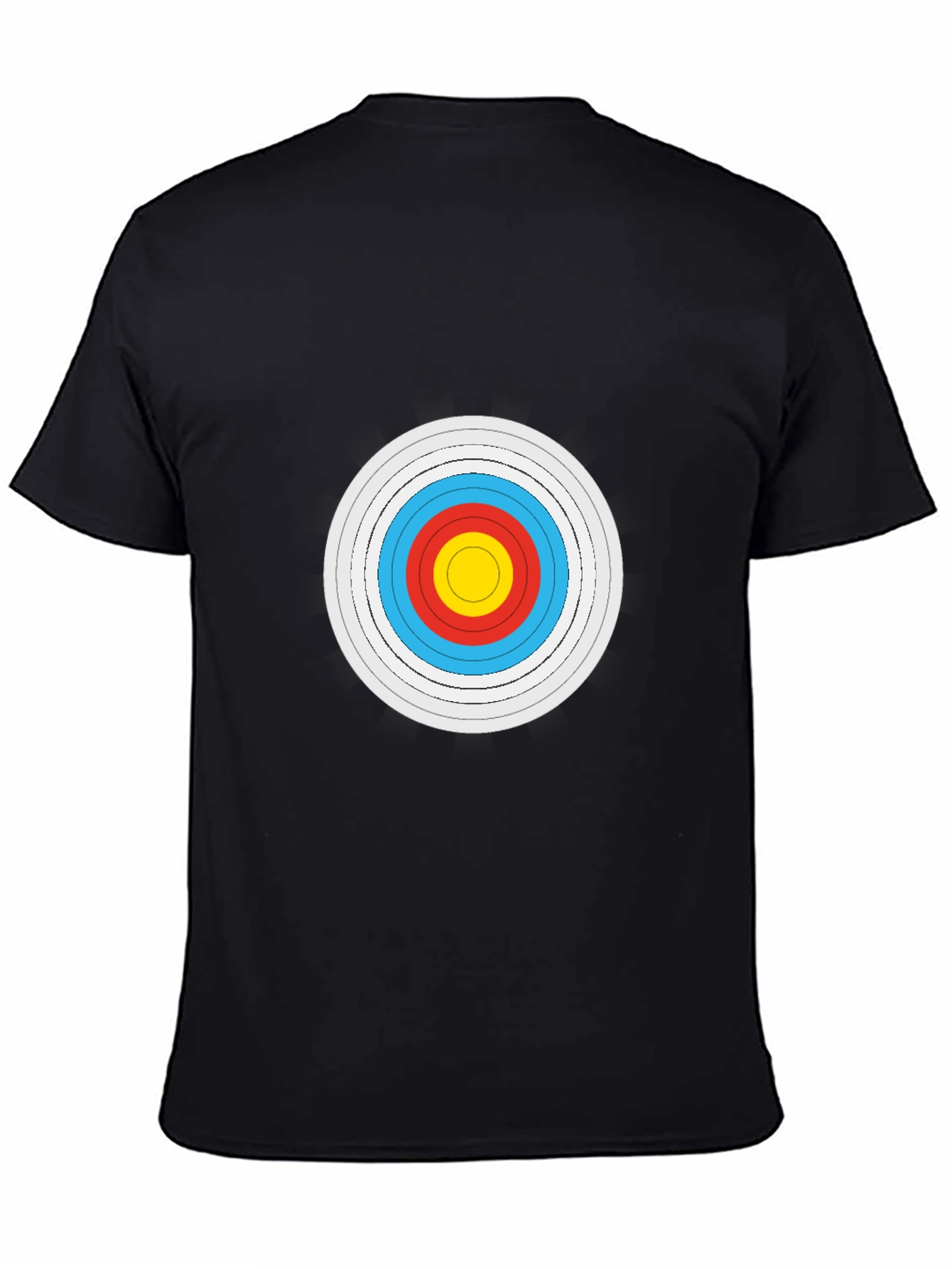 Archery Target Graphic Tee - Black Cotton Comfort