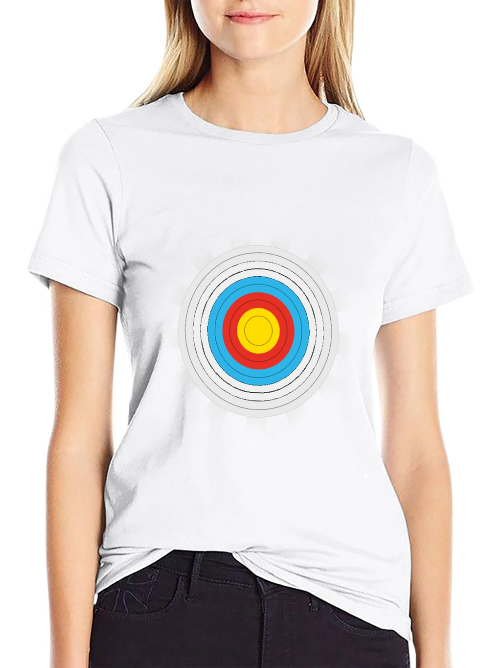 Archery Target Graphic Tee - Black Cotton Comfort