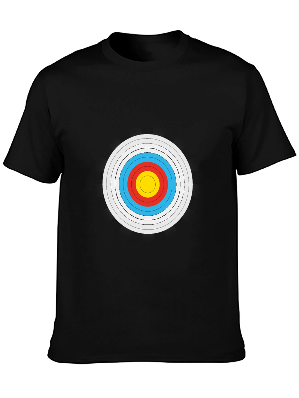 Archery Target Graphic Tee - Black Cotton Comfort