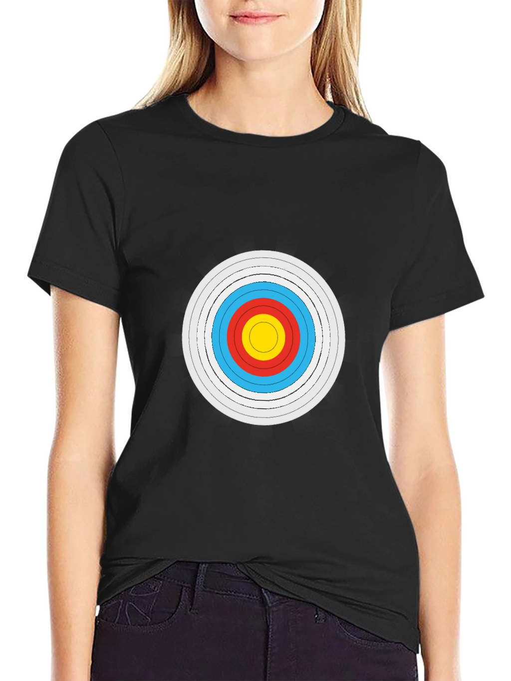 Archery Target Graphic Tee - Black Cotton Comfort