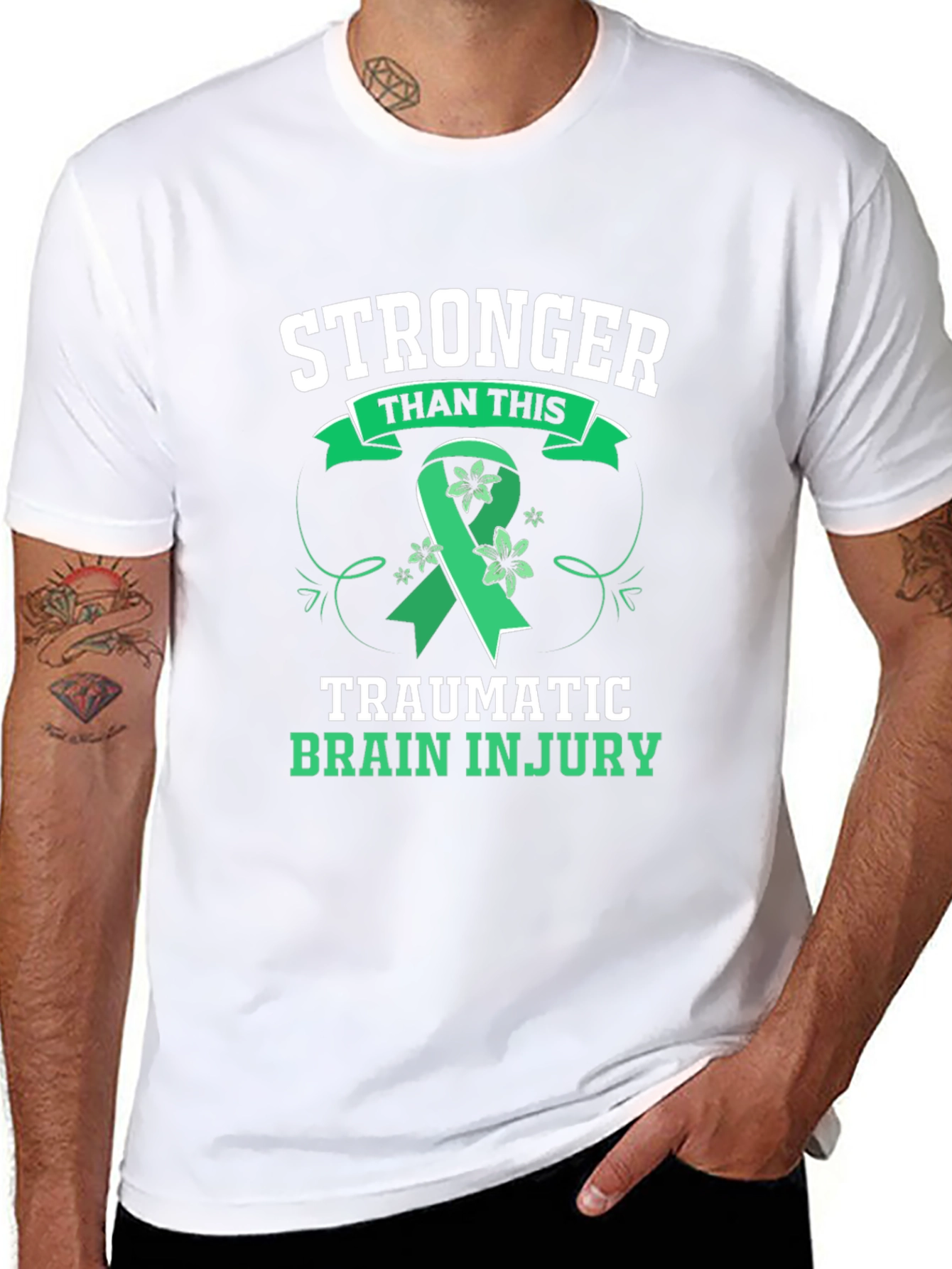 Stronger Than This TBI Awareness Ribbon Graphic Tee