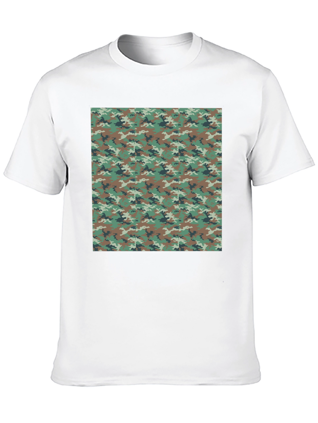 Camo Print Black T-Shirt - Mens Fashion