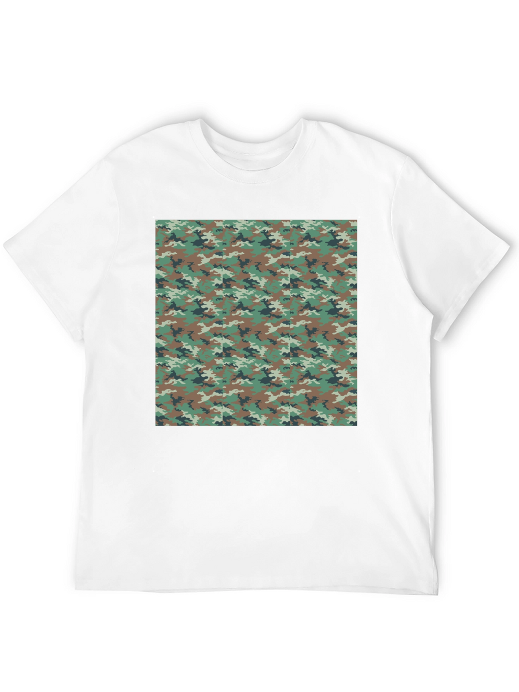 Camo Print Black T-Shirt - Mens Fashion
