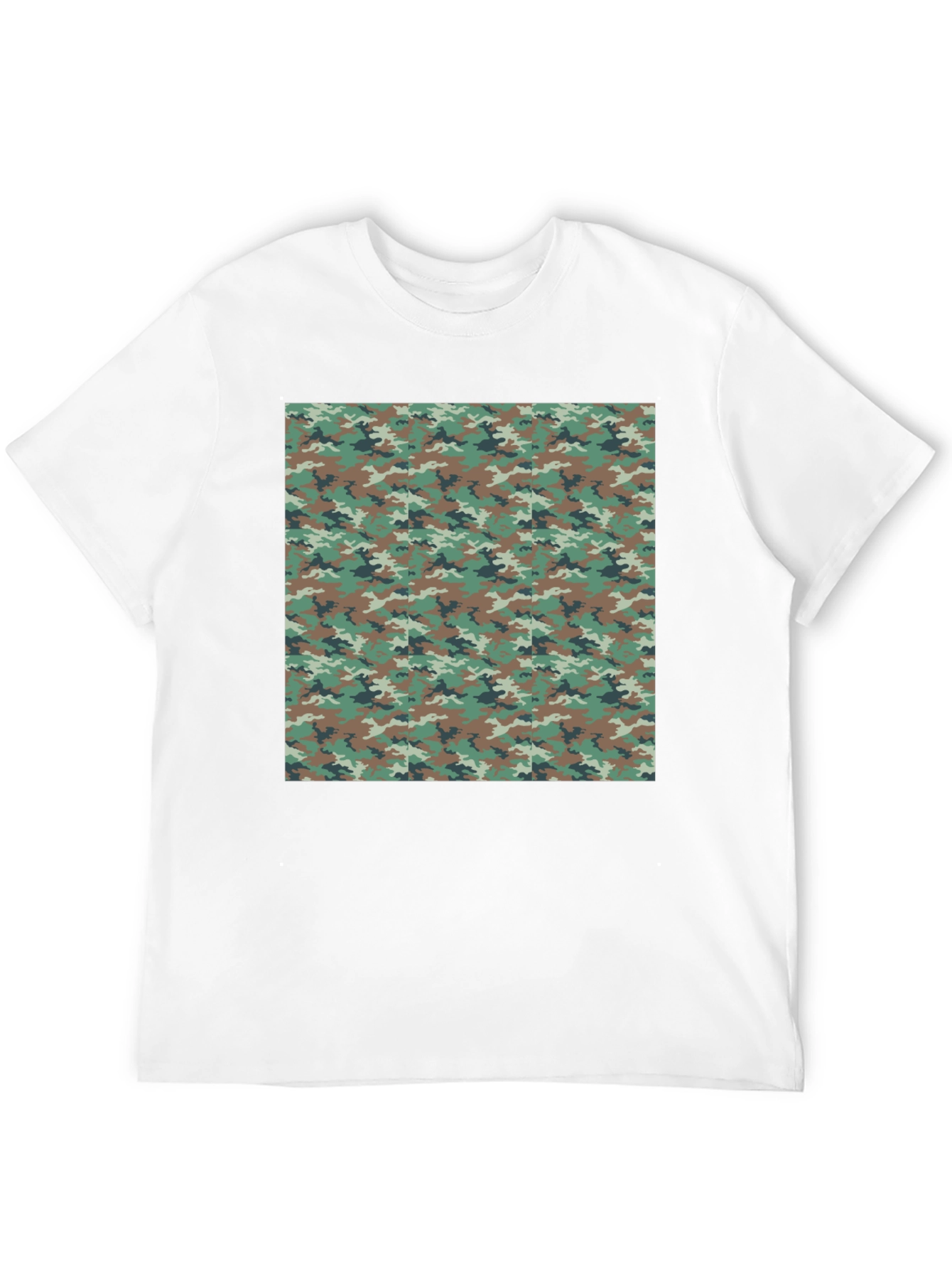 Camo Print Black T-Shirt - Mens Fashion
