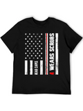 Nurse American Flag T-Shirt Wear Capes Wear Scrubs