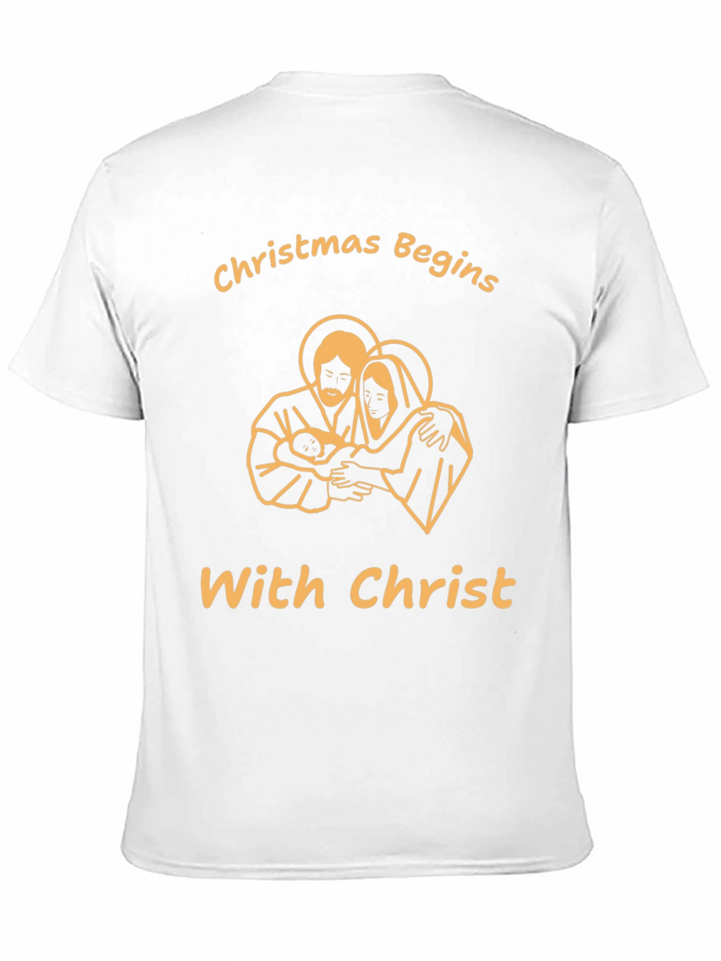 Christmas Begins With Christ Black T-Shirt