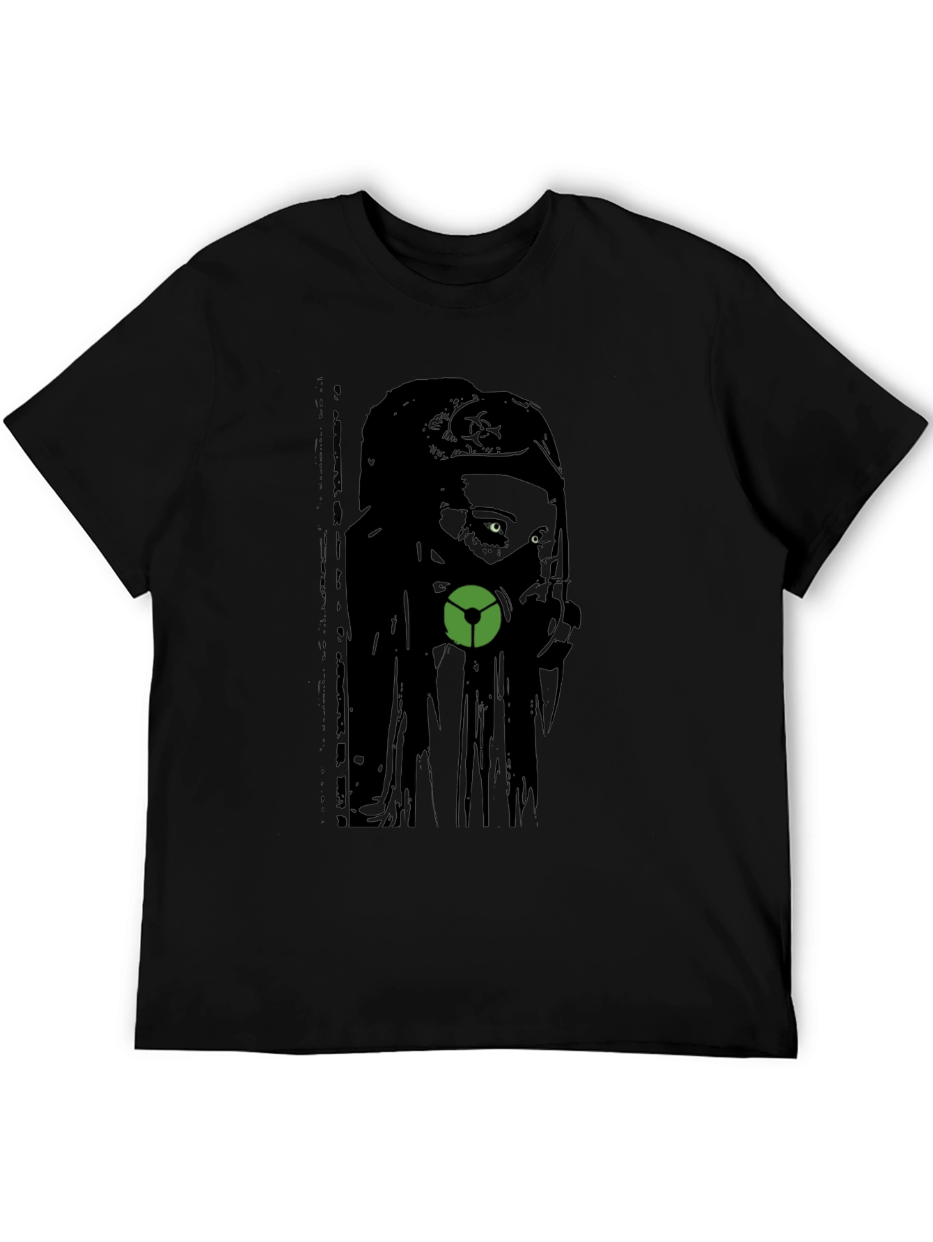 Gas Mask Girl Graphic Tee - Black Cotton T-Shirt