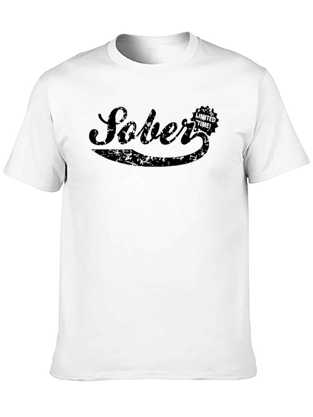 Sober Limited Time Black Graphic Tee