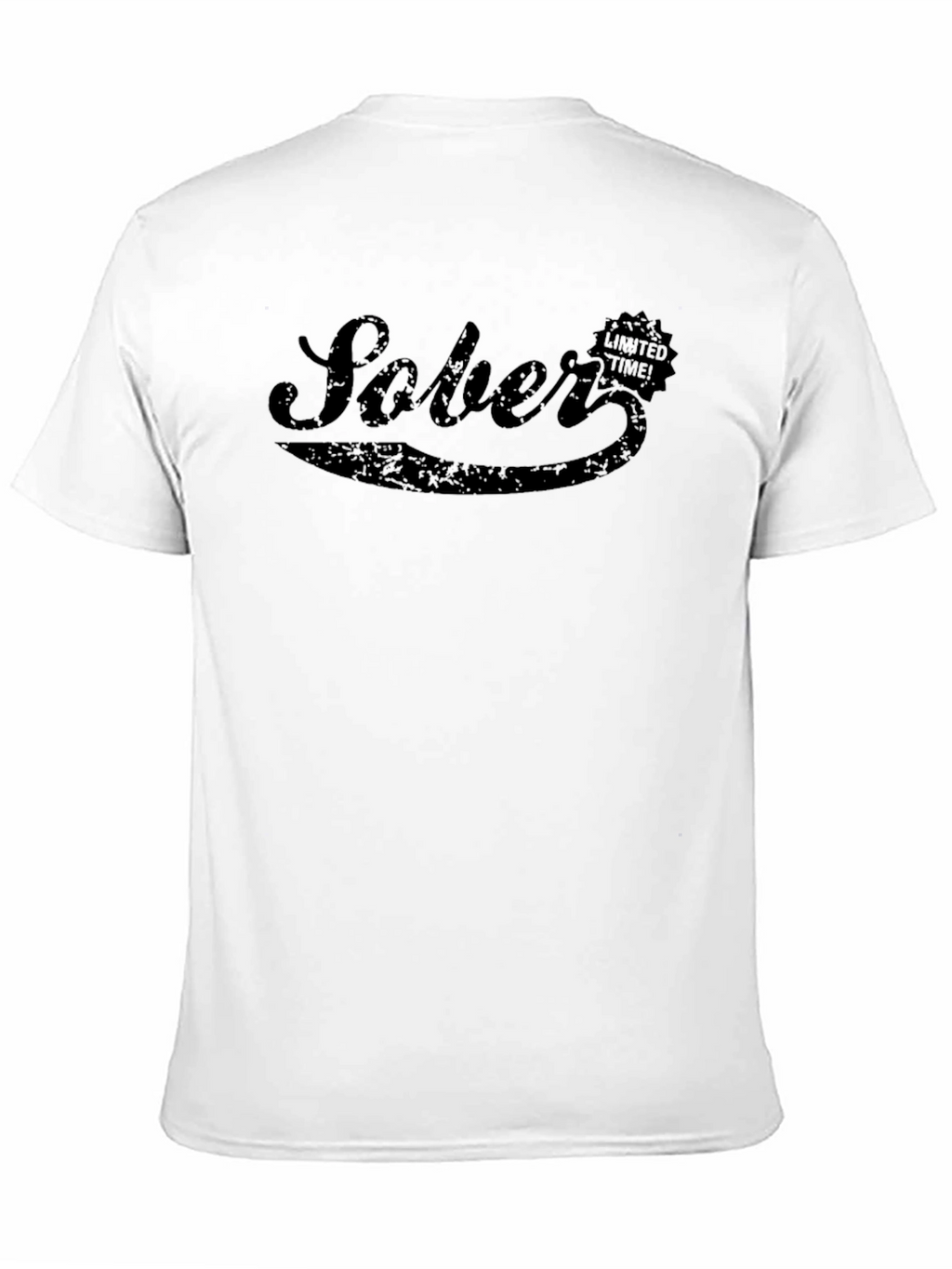 Sober Limited Time Black Graphic Tee