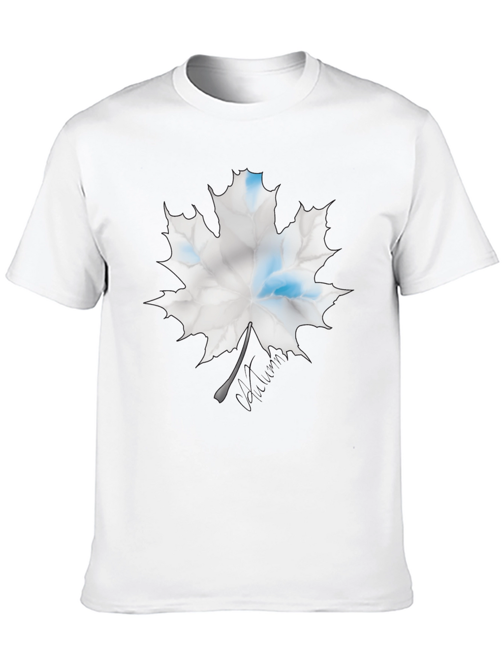 Maple Leaf Graphic Print Black T-Shirt
