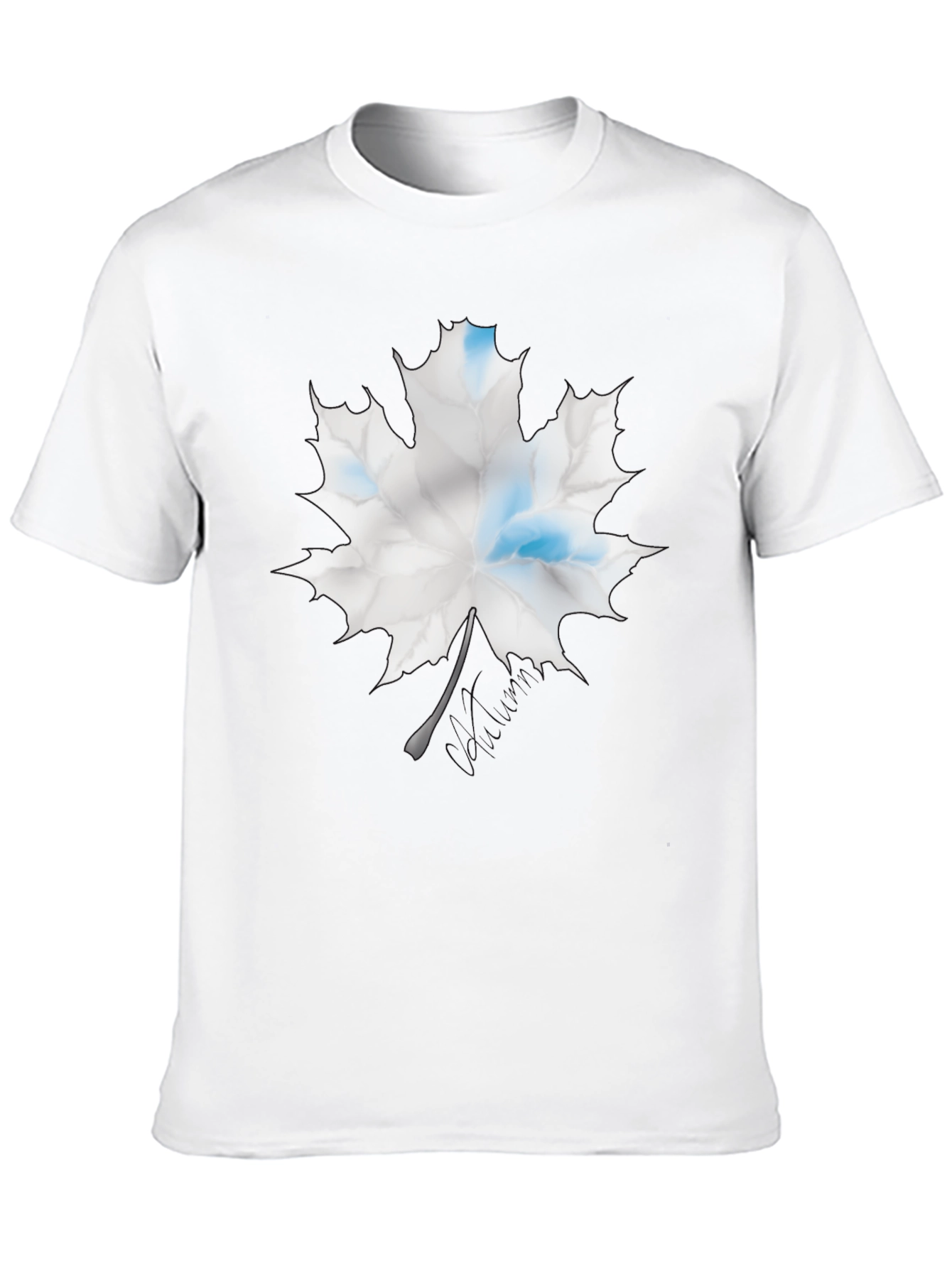 Maple Leaf Graphic Print Black T-Shirt
