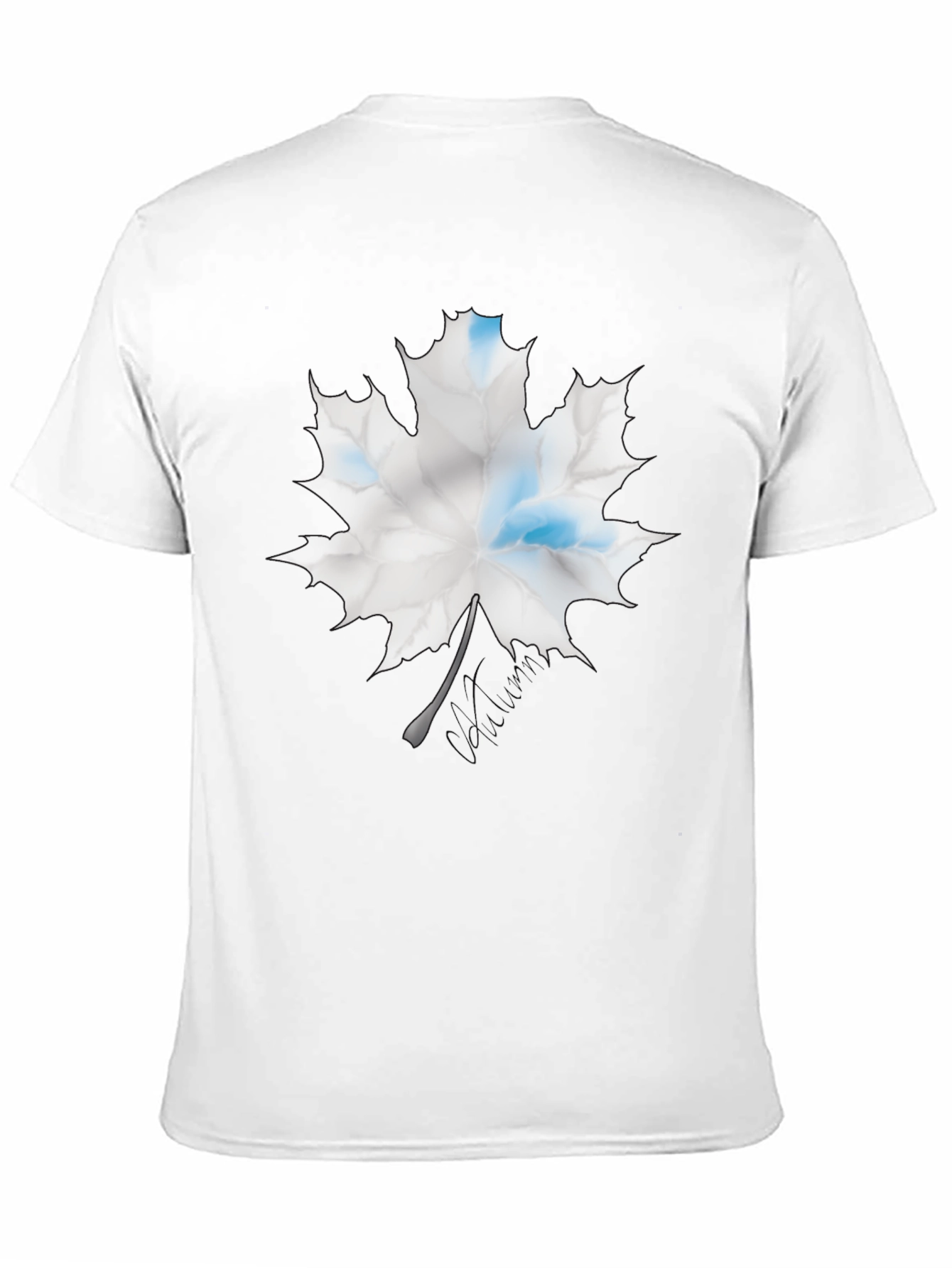 Maple Leaf Graphic Print Black T-Shirt