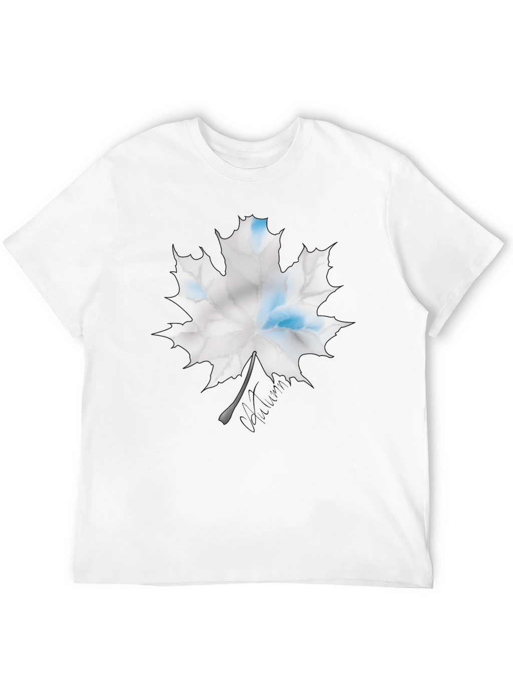 Maple Leaf Graphic Print Black T-Shirt