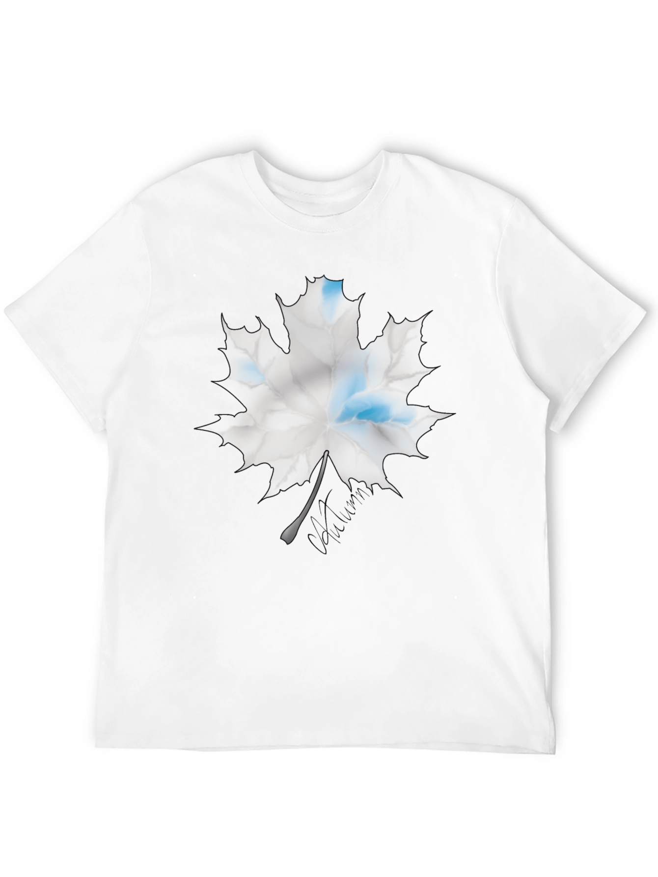 Maple Leaf Graphic Print Black T-Shirt