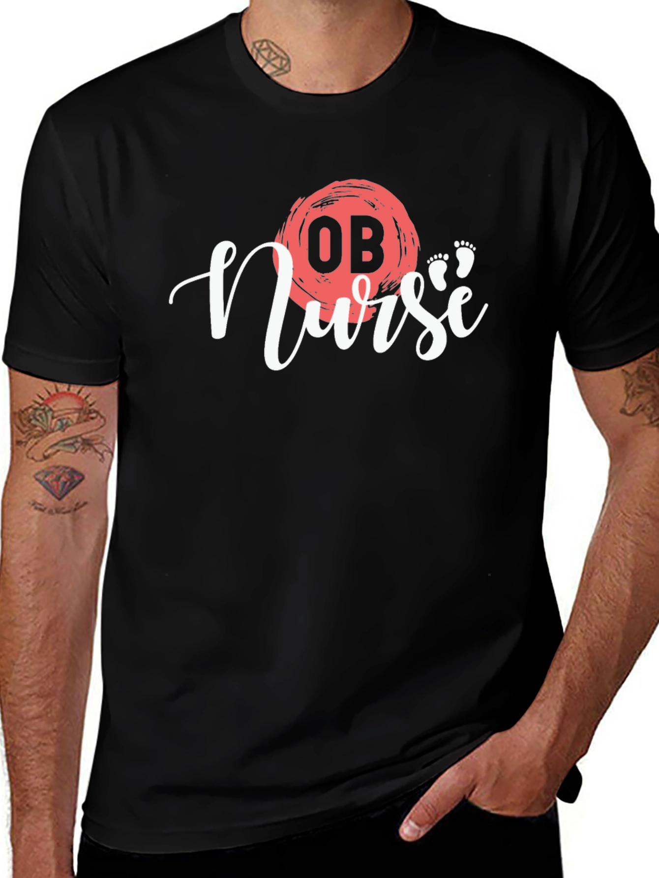 OB Nurse Graphic T-Shirt - Stylish Medical Apparel