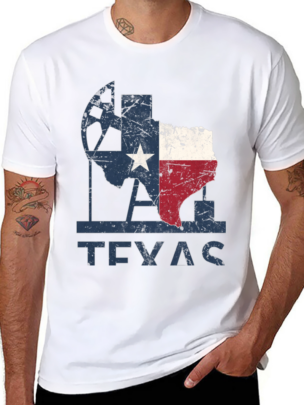Texas Pride Graphic Tee - Distressed Design