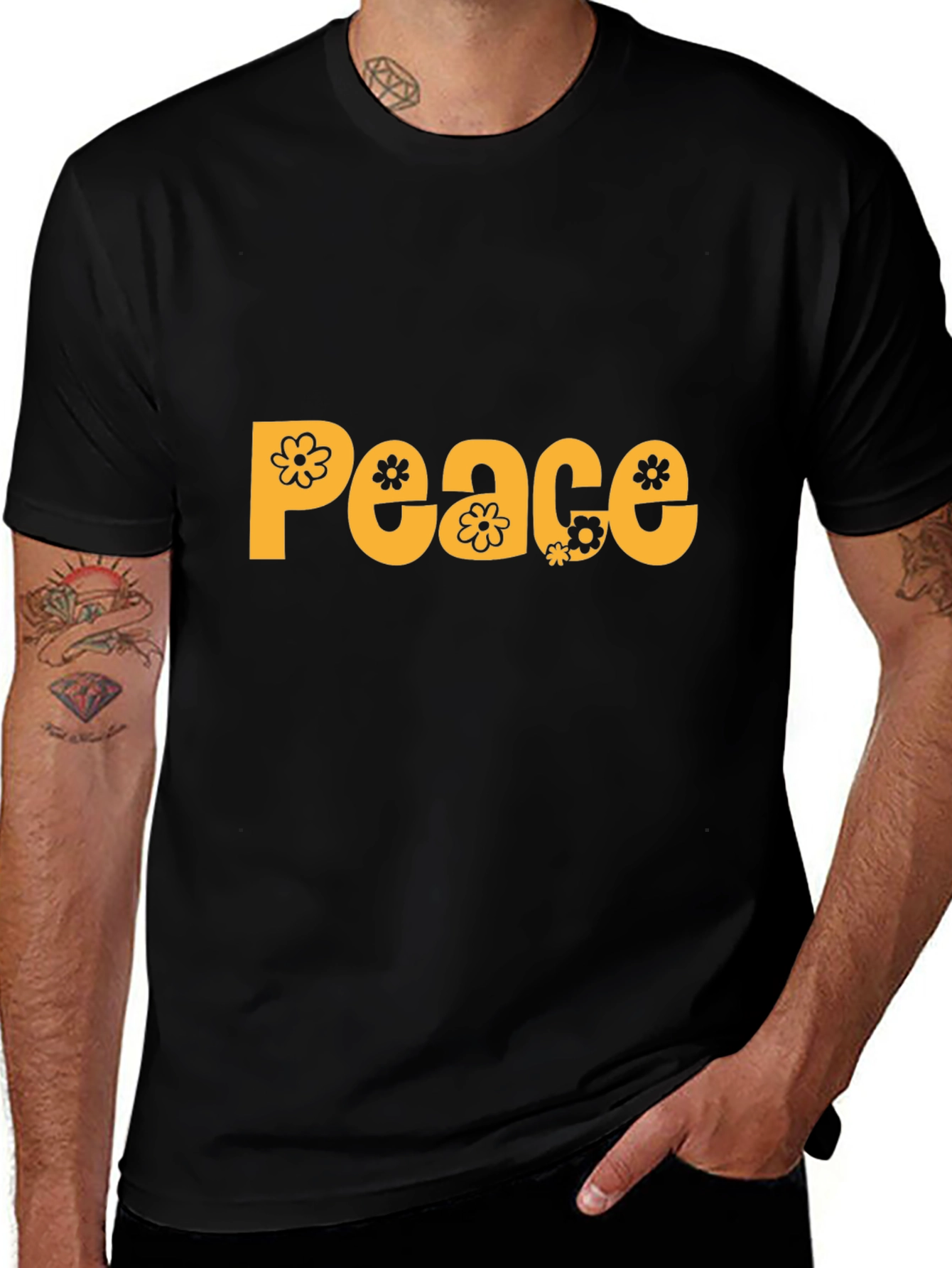 Peace Flower Power T-Shirt - Retro Style