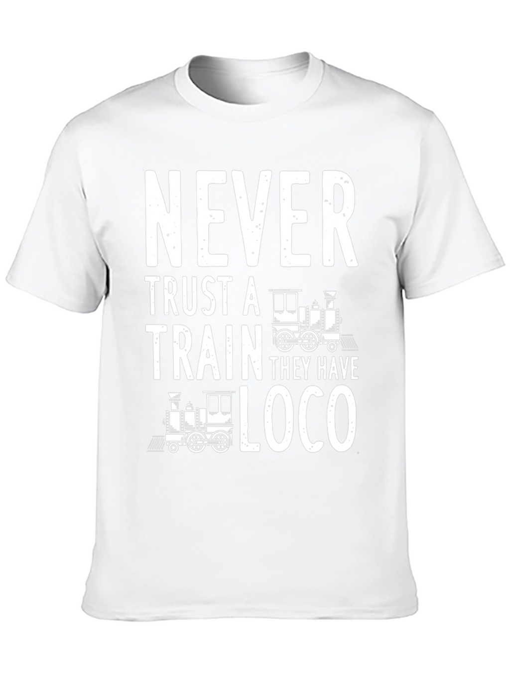 Never Trust a Train Black T-Shirt
