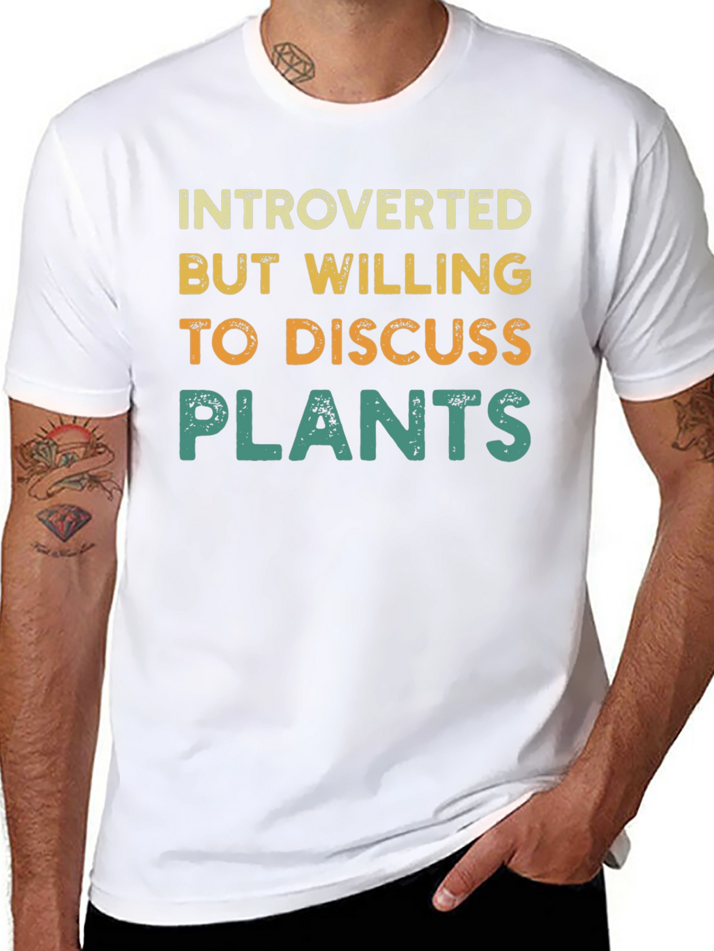 Introverted Plants Graphic T-Shirt