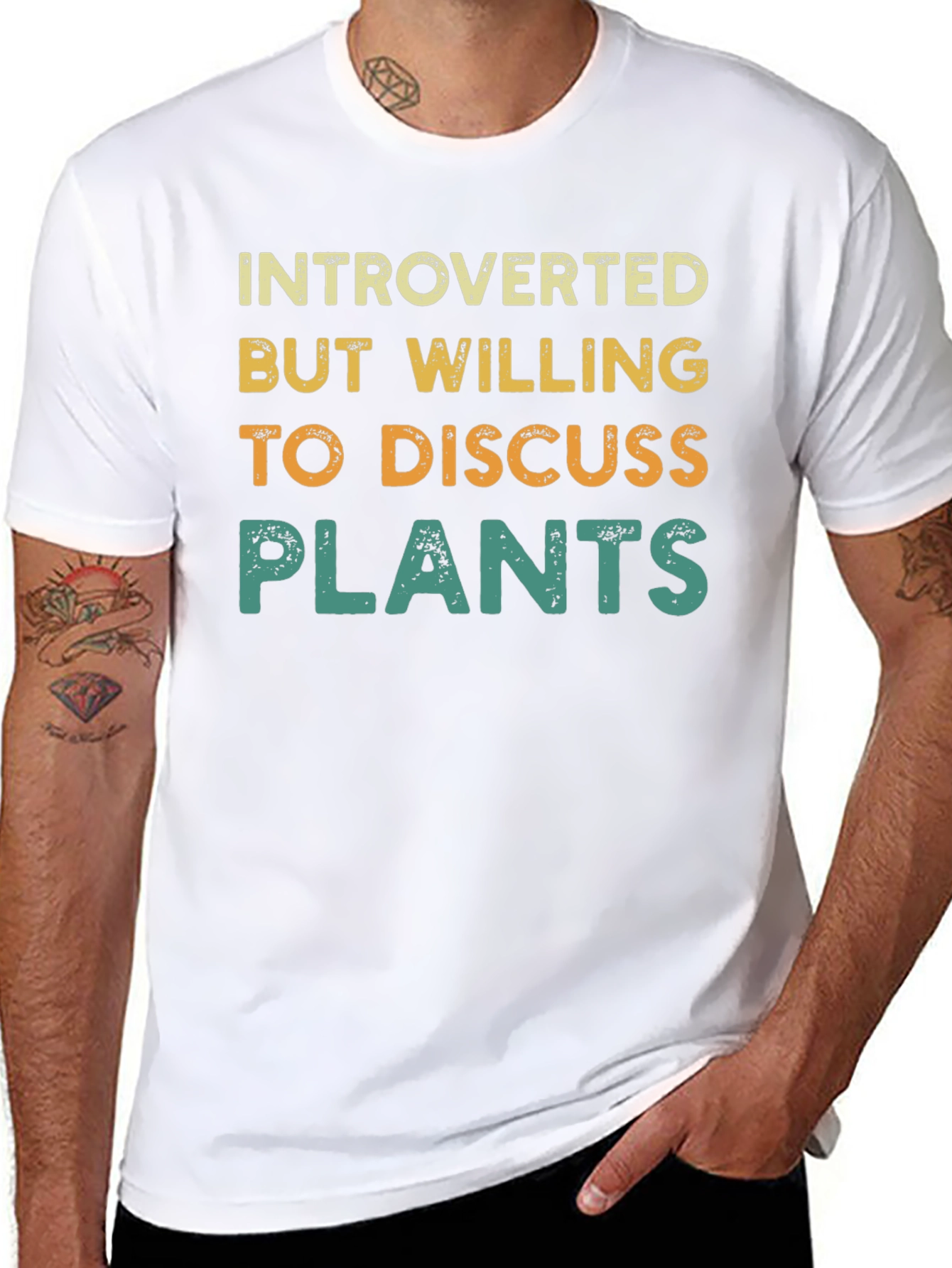 Introverted Plants Graphic T-Shirt