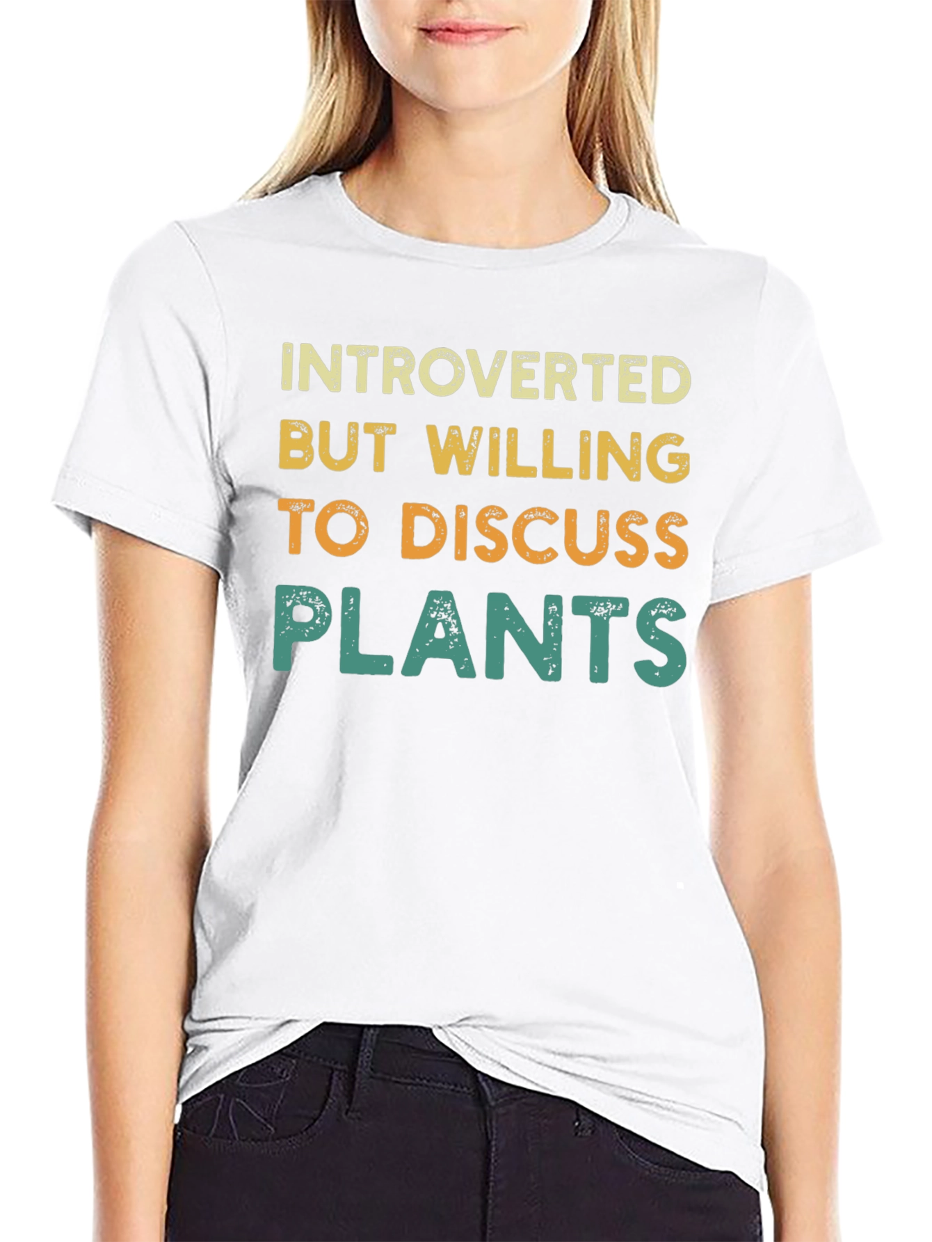 Introverted Plants Graphic T-Shirt
