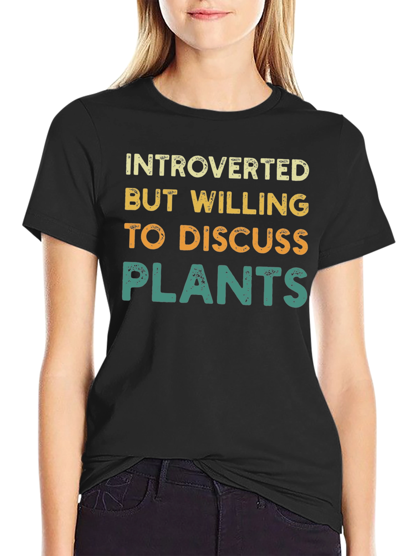 Introverted Plants Graphic T-Shirt