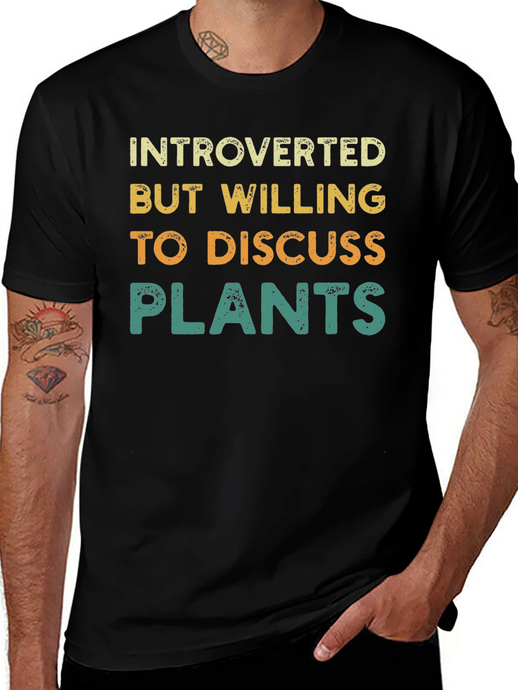 Introverted Plants Graphic T-Shirt