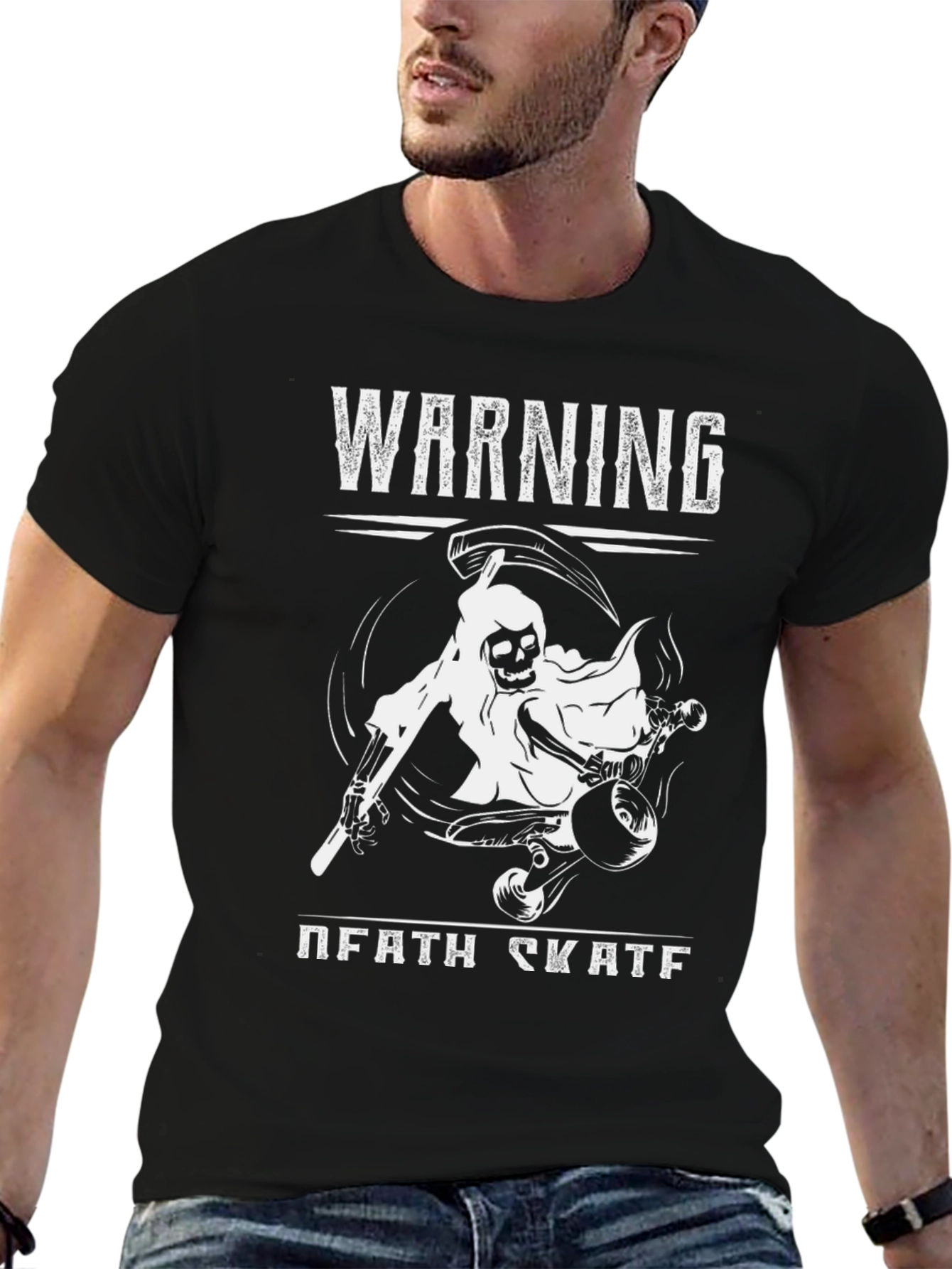 Death Skate T-Shirt - Grim Reaper Skateboard Tee