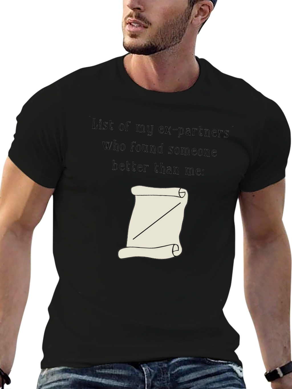 Humorous List of Exes Graphic Tee