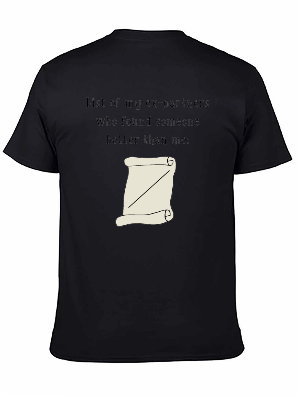 Humorous List of Exes Graphic Tee