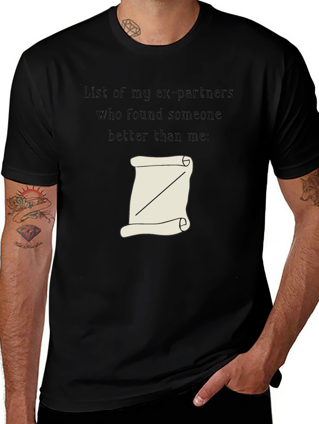 Humorous List of Exes Graphic Tee
