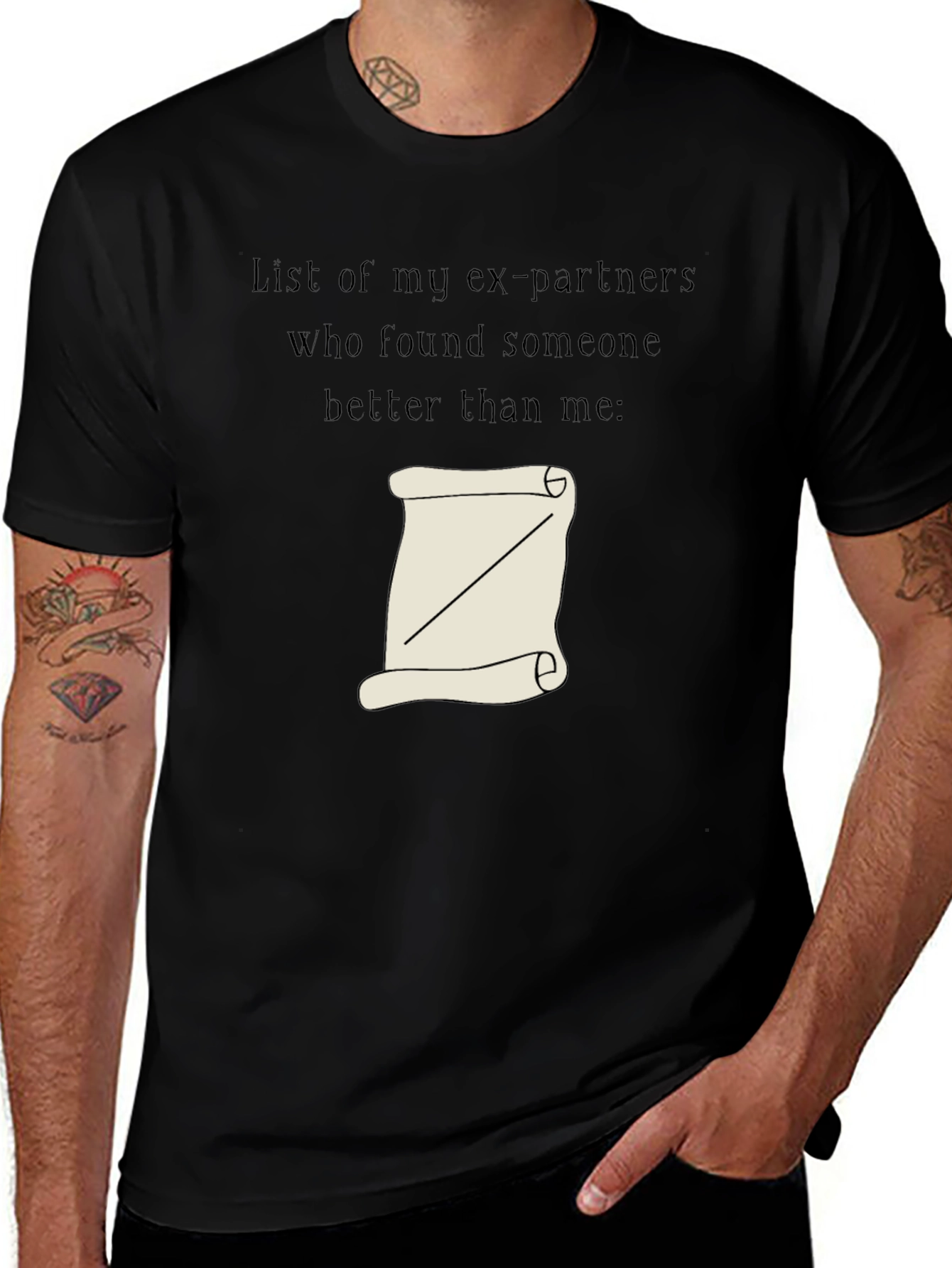 Humorous List of Exes Graphic Tee
