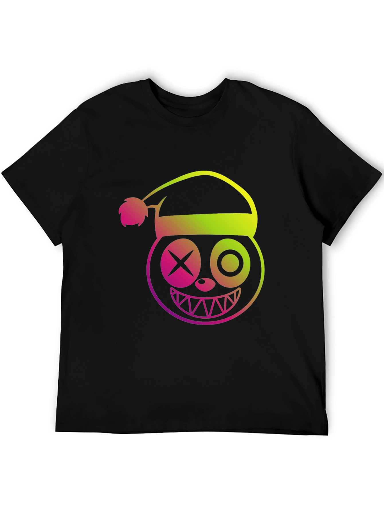 Crazy Christmas Santa Hat Graphic T-Shirt