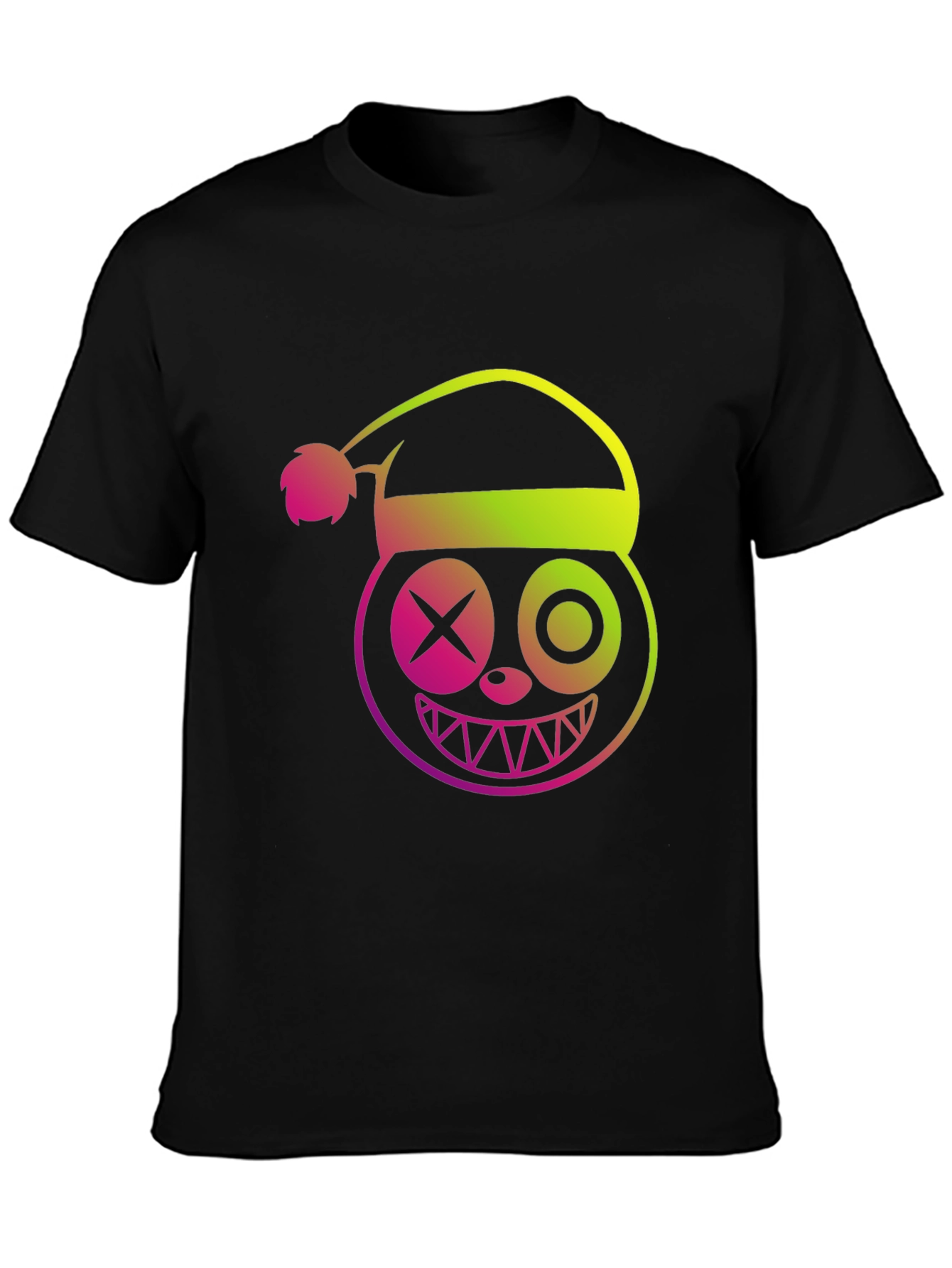 Crazy Christmas Santa Hat Graphic T-Shirt