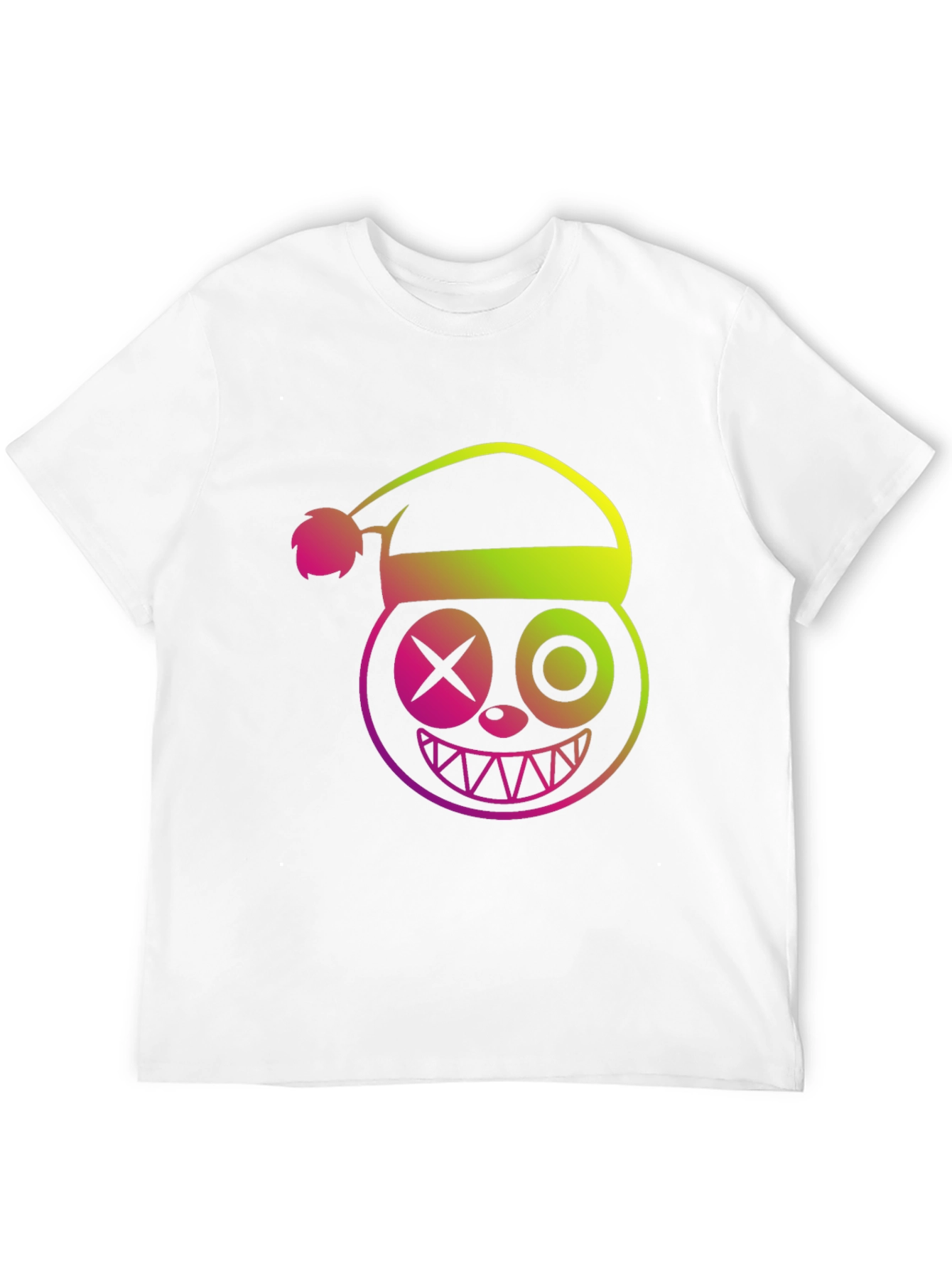 Crazy Christmas Santa Hat Graphic T-Shirt