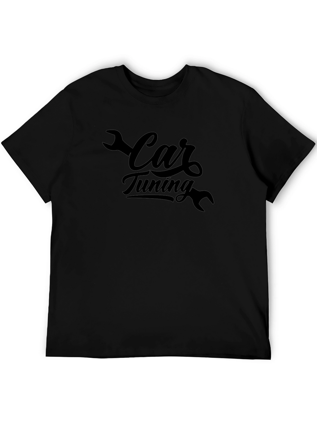 Car Tuning Black T-Shirt - Mechanic Style