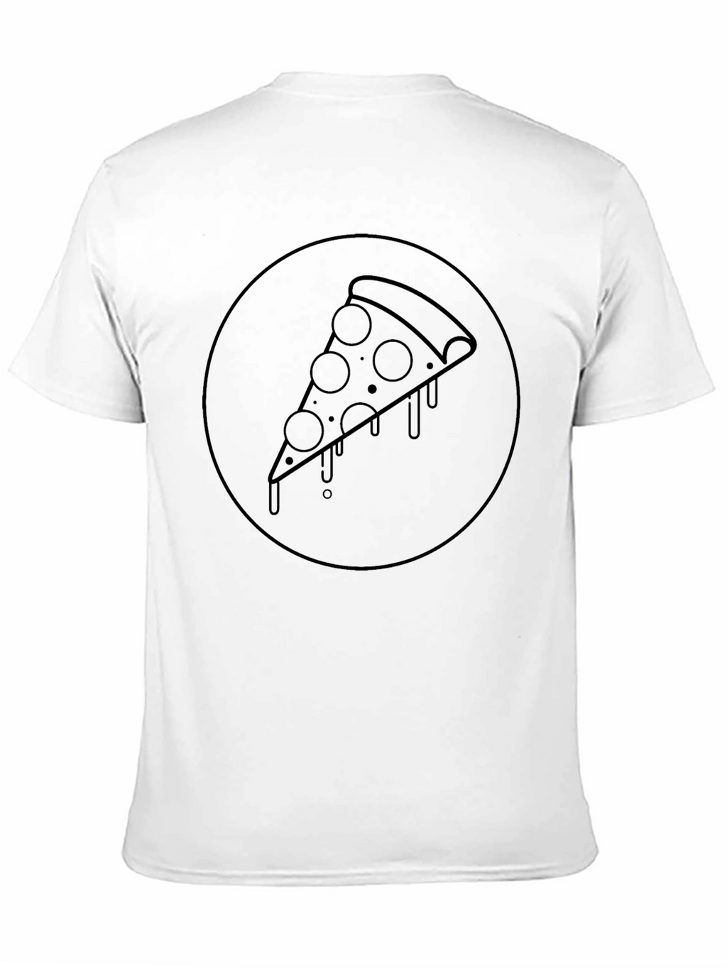 Pizza Slice Graphic Tee - Casual Black T-Shirt