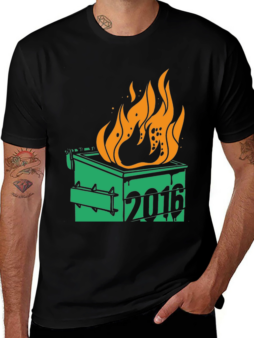 2016 Dumpster Fire Graphic T-Shirt
