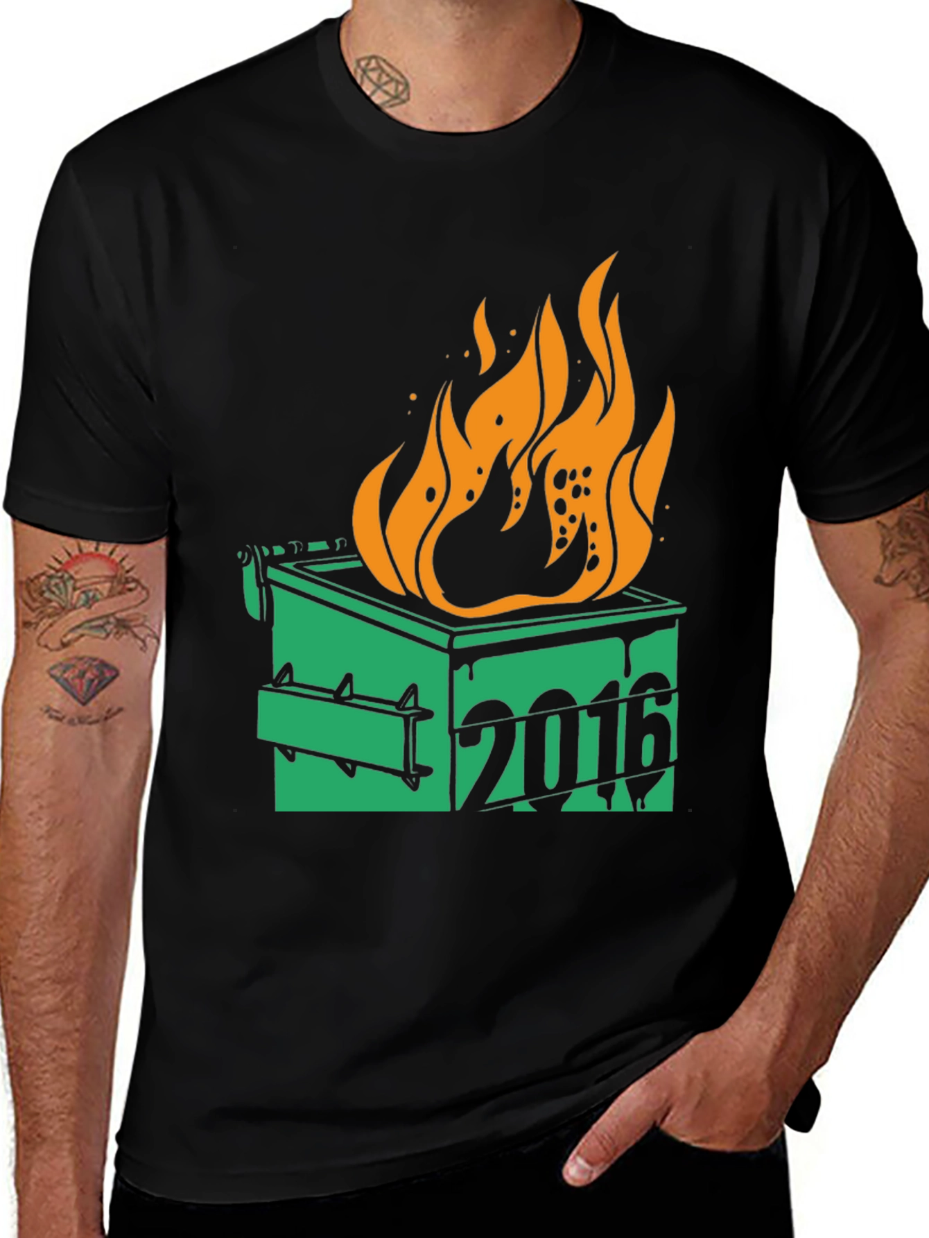2016 Dumpster Fire Graphic T-Shirt