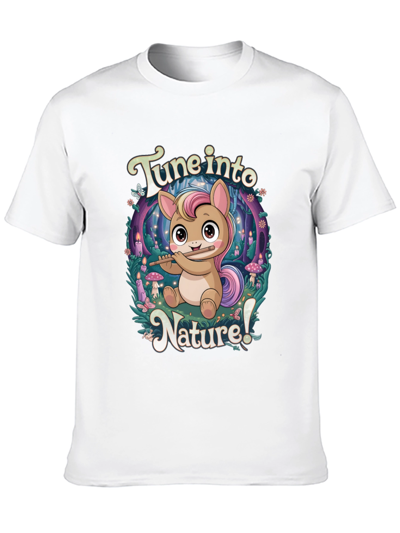 Tune Into Nature Black Graphic T-Shirt