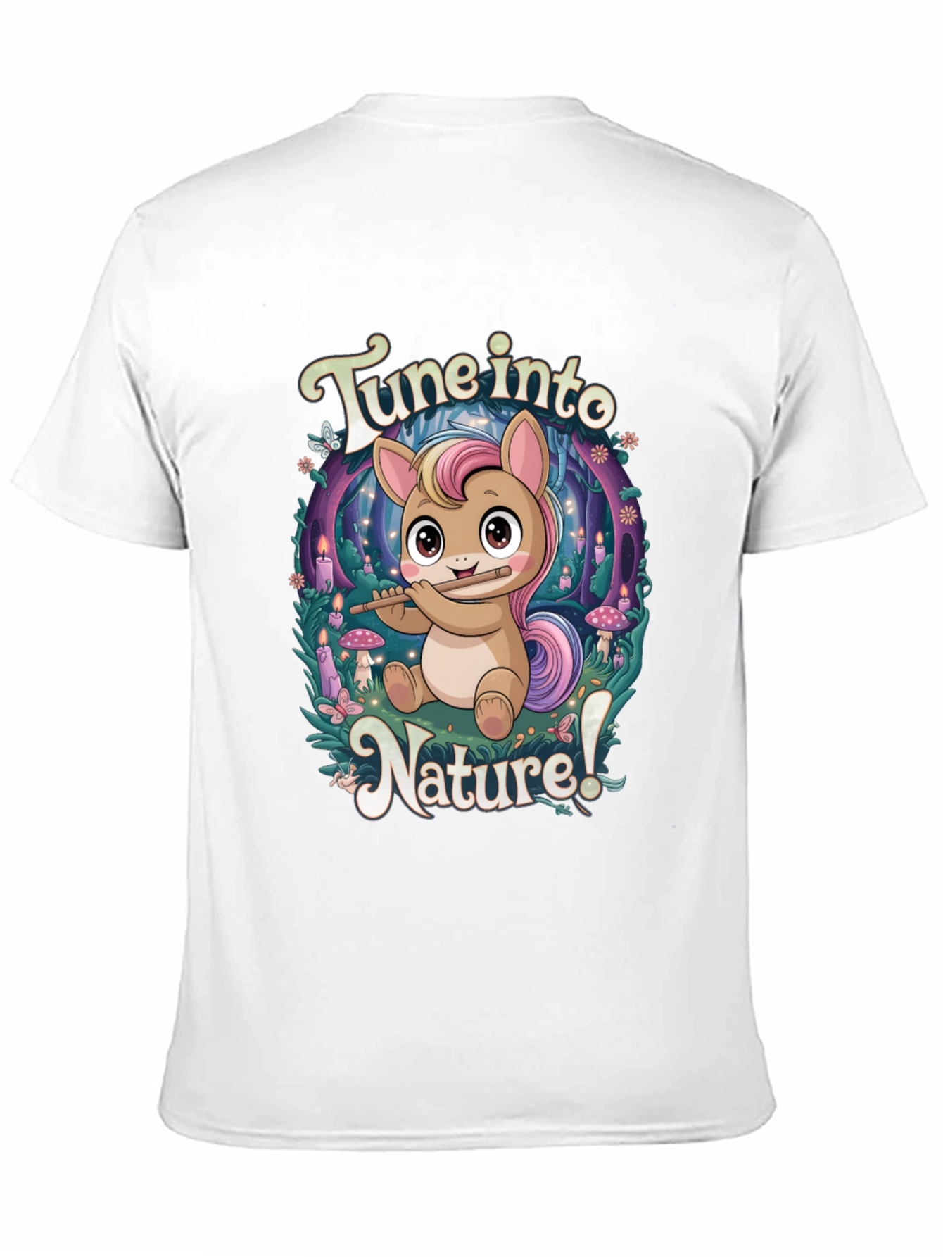 Tune Into Nature Black Graphic T-Shirt