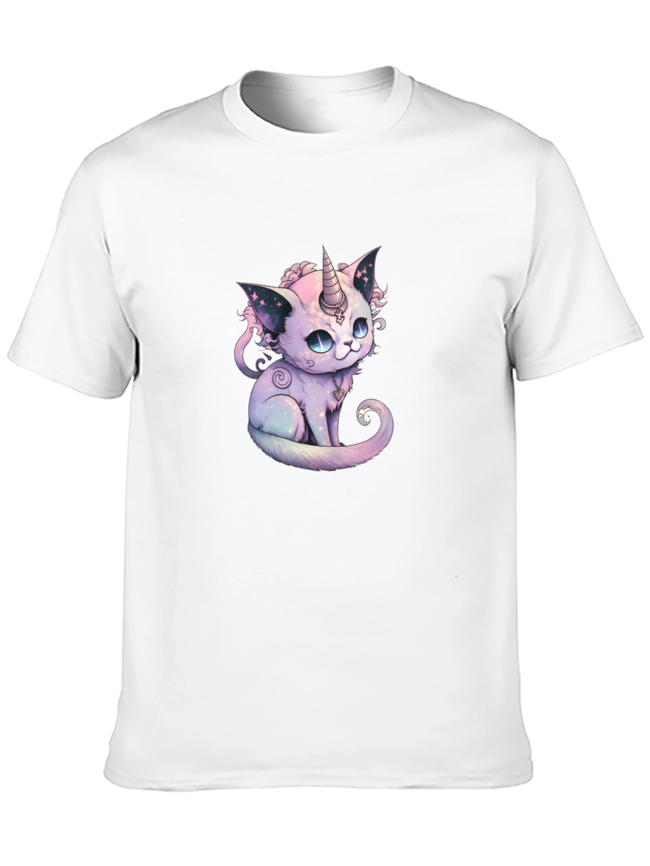 Unicorn Cat Graphic Black T-Shirt
