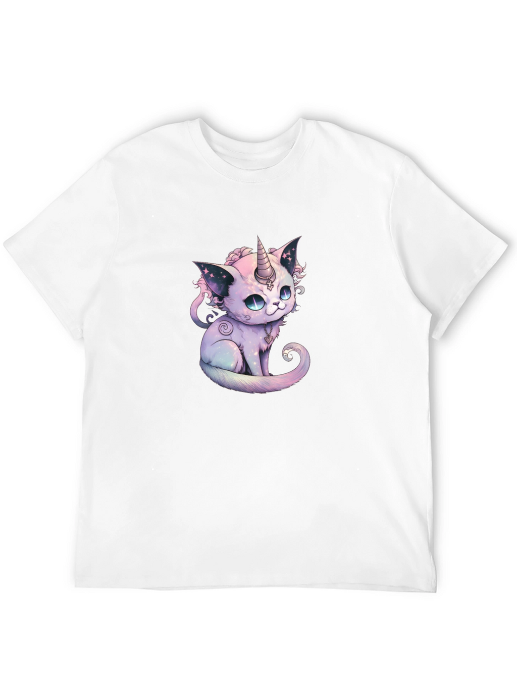 Unicorn Cat Graphic Black T-Shirt