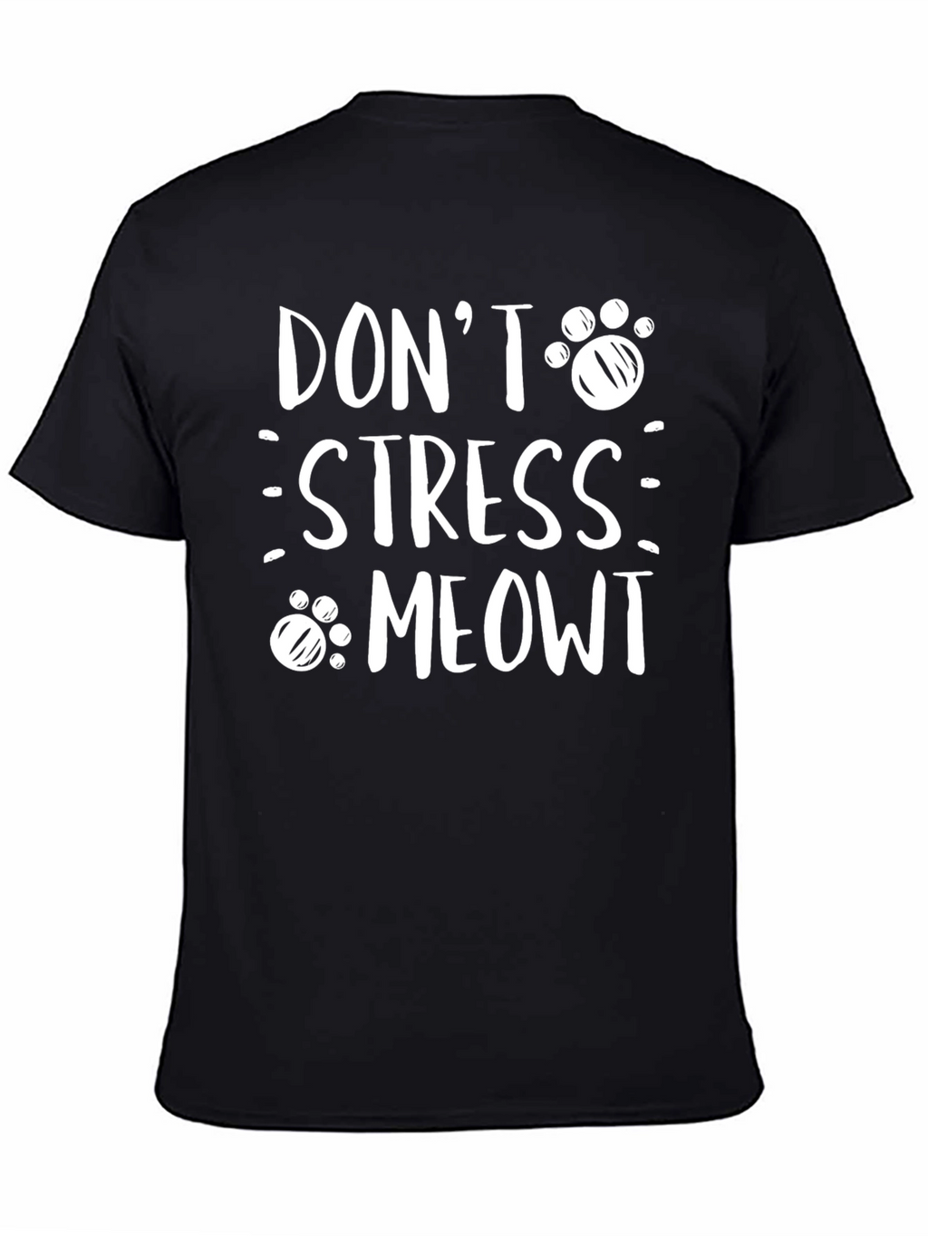Dont Stress Meowt Black T-Shirt