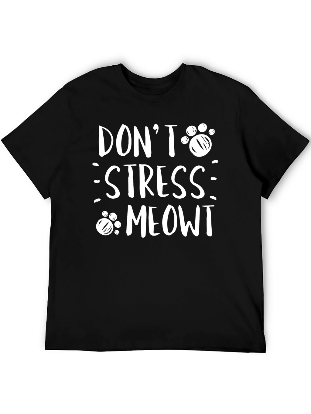 Dont Stress Meowt Black T-Shirt