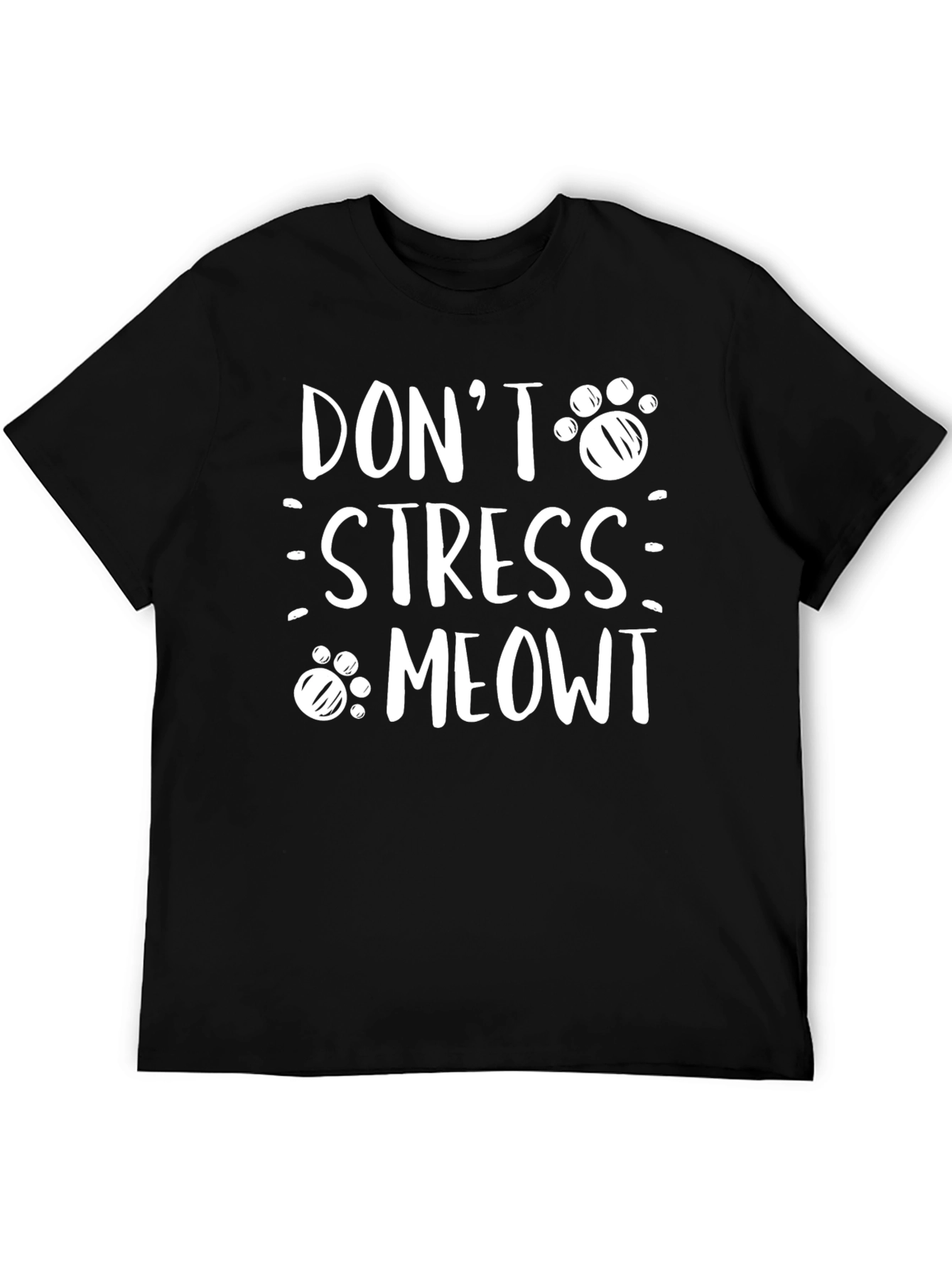 Dont Stress Meowt Black T-Shirt