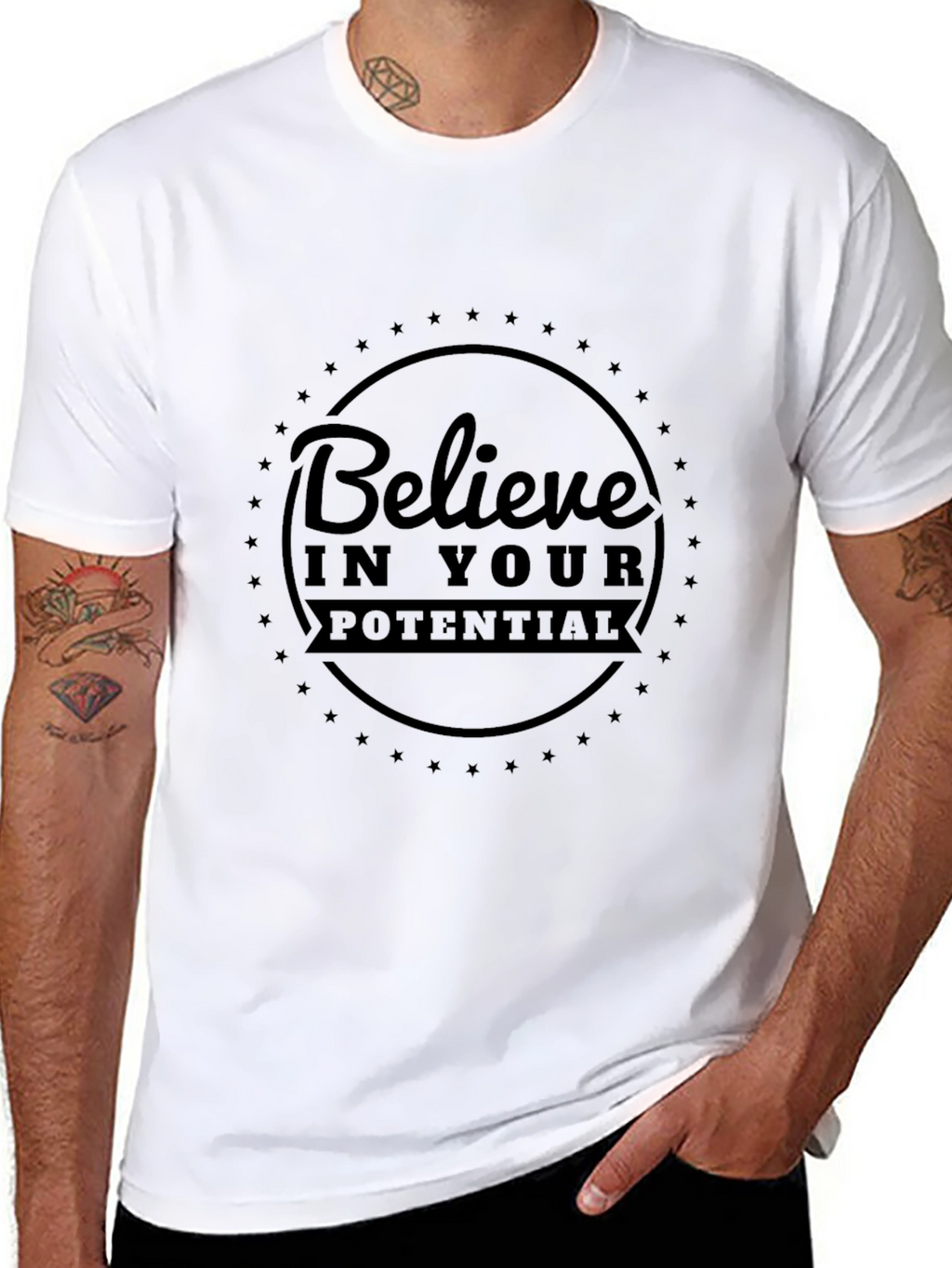 Believe in Your Potential Black T-Shirt