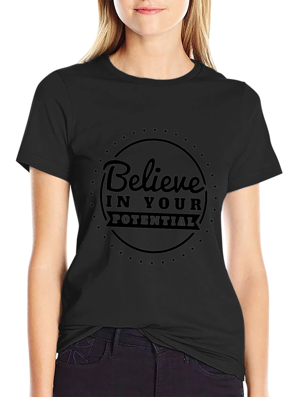 Believe in Your Potential Black T-Shirt