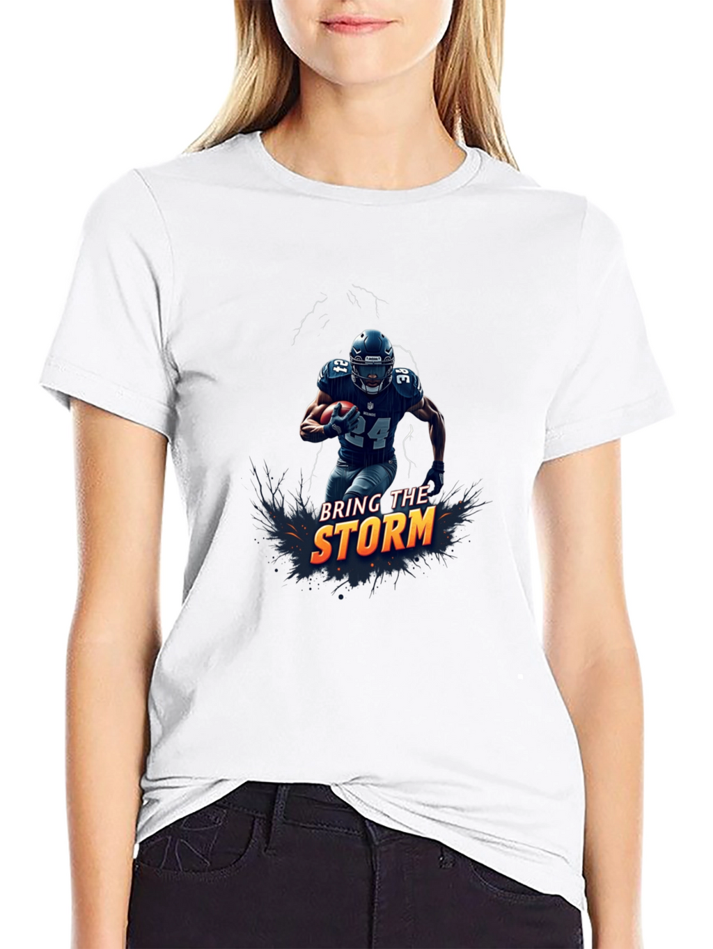 Bring The Storm Football Graphic T-Shirt