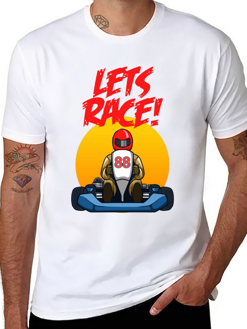 Lets Race! Kart Racing Graphic T-Shirt